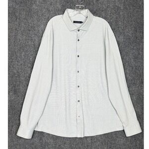 Stone Rose Techno Stretch Performance‎ Shirt 3XL Modern Business White Green